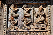 Old Bagan Myanmar. The Mingala Zedi. Well-preserved glazed Jataka plaques. 